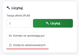 Jak dodać aukcję do obserwowanych